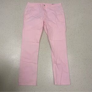 Bonobos Men’s Slim Tailored Flat Front Chino Pink Shell Size 36x32 Cotton